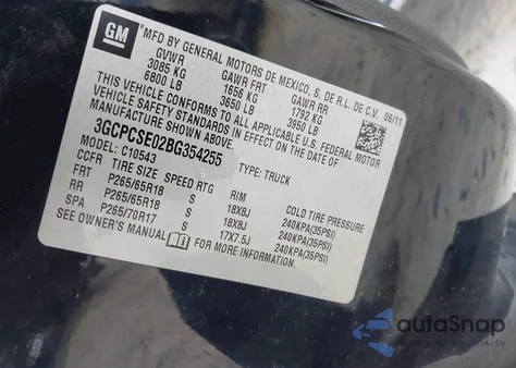 2011 Chevrolet Silverado 1500 Lt z USA, uszkodzony, nr VIN 3GCPCSE02BG354255